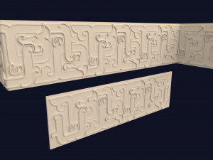chinese frieze ornament pack Model 3D