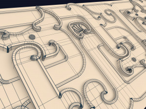 chinese frieze ornament pack Model 3D