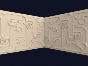 chinese frieze ornament pack Model 3D