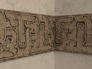 chinese frieze ornament pack Model 3D