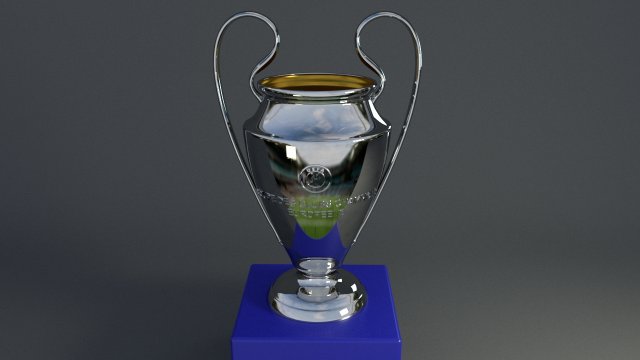 champions league trophy 3D Model .c4d .max .obj .3ds .fbx .stl .blend 