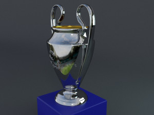 champions league trophy 3D Model