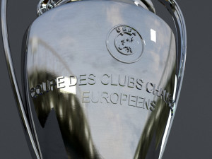 champions league trophy 3D Model