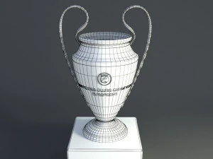 champions league trophy 3D Model