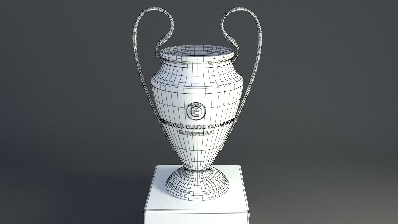 uefa euro league cup trophy 3D Model in Awards 3DExport