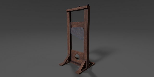 guillotine low-poly Modelo 3D .c4d .max .obj .3ds .fbx .stl .blend 