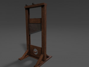 guillotine low-poly Modelo 3D