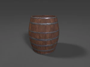 średniowieczna beczka Model 3D