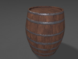 medieval barrel 3D मॉडल