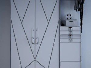 cabinet with copper 3D Model