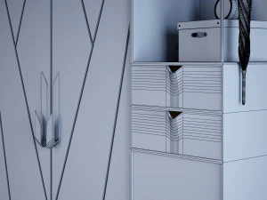 cabinet with copper 3D Model