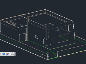 house realized with solidworks built on a ground of 500 m Model 3D