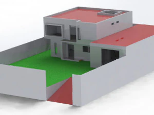 house on a ground of 500 m2 3D Model