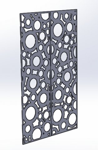 cut sheet metal door 3Dモデル .c4d .max .obj .3ds .fbx .stl .blend