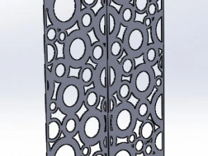 porta in lamiera tagliata Modello 3D