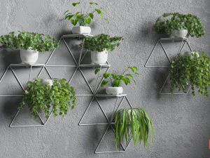 modular shelf plants 3D Model