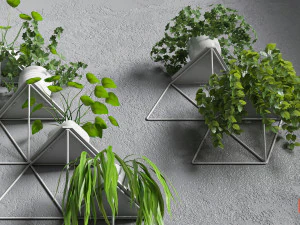 modular shelf plants 3D Model