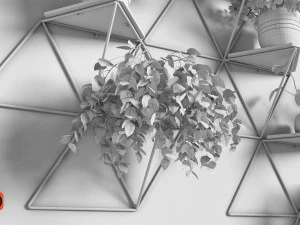 modular shelf plants 3D Model