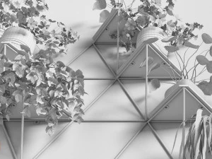 modular shelf plants 3D Model