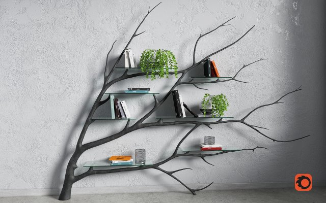 decorative shelf decor 3D Model .c4d .max .obj .3ds .fbx .stl .blend 