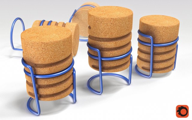 cork seat 3Dモデル .c4d .max .obj .3ds .fbx .stl .blend 