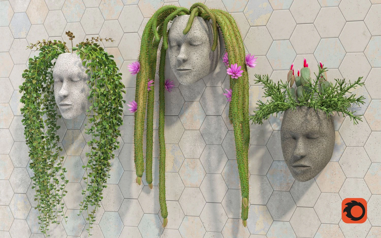 headplanters 3D Model .c4d .max .obj .3ds .fbx .stl .blend 