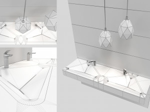 monolit bathroom sink 3D 모델