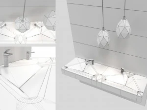 monolit bathroom sink 3D Model