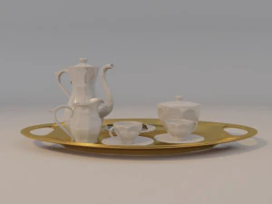 porcelain coffee set 3D Model