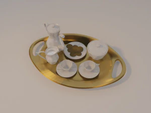 porcelain coffee set 3D Model