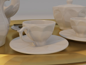 porcelain coffee set 3D Model