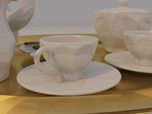 porcelain coffee set 3D Model