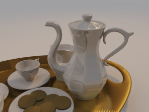 porcelain coffee set 3D Model