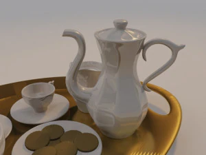 porcelain coffee set 3D Model