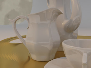 porcelain coffee set 3D Model