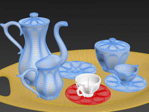 porcelain coffee set 3D Model