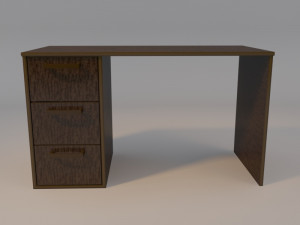 basic desk low-poly 3D Model
