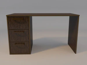 podstawowe biurko low-poly Model 3D