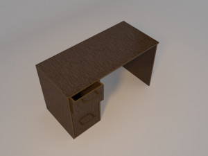 basic desk low-poly 3Dモデル