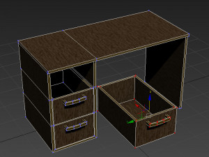 basic desk low-poly 3Dモデル