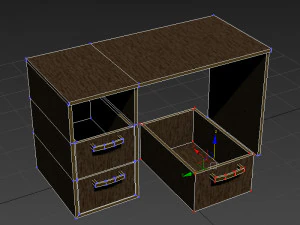 basic desk low-poly 3D Model