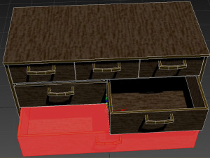 basic drawer low-poly 3Dモデル