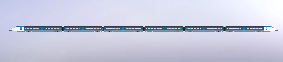 high speed train 3D Model .c4d .max .obj .3ds .fbx .stl .blend 
