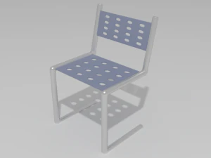 металевий стілець 3D Модель
