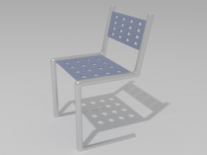 metal chair 3D 모델