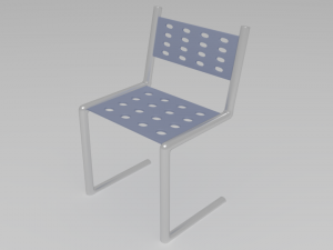 metal chair 3D 모델