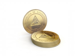 gold coin 100th anniversary - birth of ruben dario Model 3D
