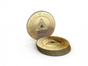 gold coin 100th anniversary - birth of ruben dario Model 3D