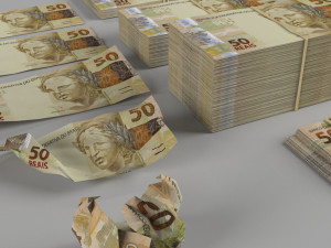 brazilian real brl currency pack 3D 모델
