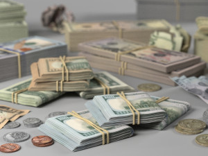 american dollar usd currency pack Modelo 3D